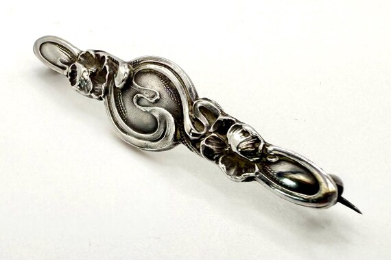 Antique Art Nouveau UNGER BROTHERS Chased Sterling Si… - Gem