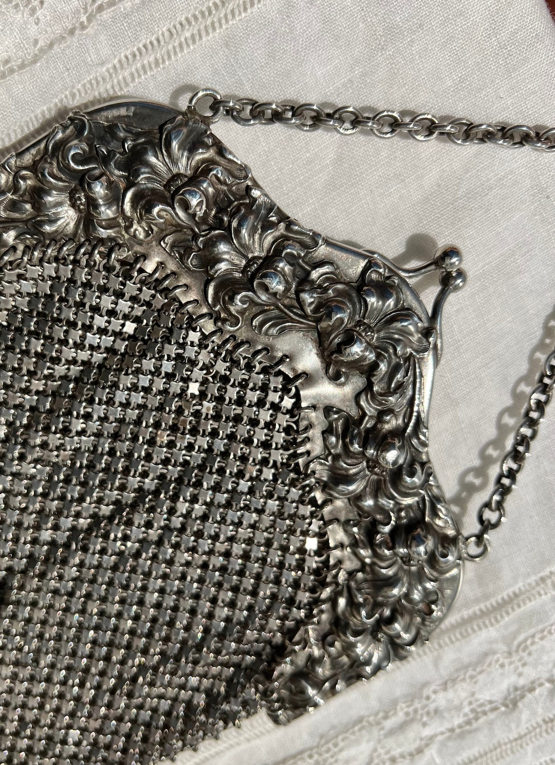 Antique Art Nouveau UNGER BROTHERS Sterling Silver Floral Repousse ...