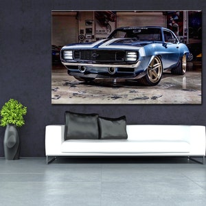 Chevrolet camaro/ Chevrolet print/ Poster Chevrolet / Chevrolet wall art/  Chevrolet canvas/ Chevrolet 1969/retro car