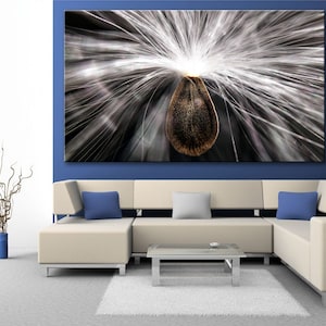 Abstract Dandelion Wall Art Dandelion Canvas Panels Dandelion Art Print Dandelion Print Dandelion Decor Floralt dandelion giftdandelion leaf