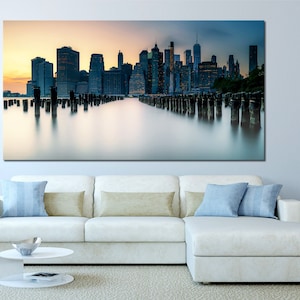 New York City Print, New York City Skyline,Large NY Wall Art,New York canvas print,Skyline Wall Décor New York wall art,Manhattan Wall Art