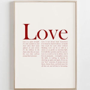 Minimalist Love Quote Print: Romantic Home Decor (Digital Download)