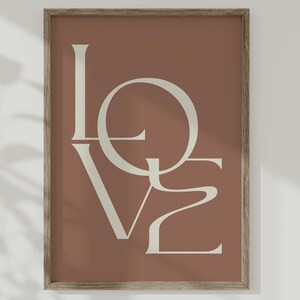 Impressão de arte de amor, arte colorida de mousse de mocha, arte clássica de palavras de amor, decoração inspiradora, arte sincera, arte do dia dos namorados, arte de parede para impressão