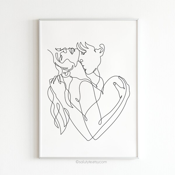 Nude Couples Drawing - Etsy