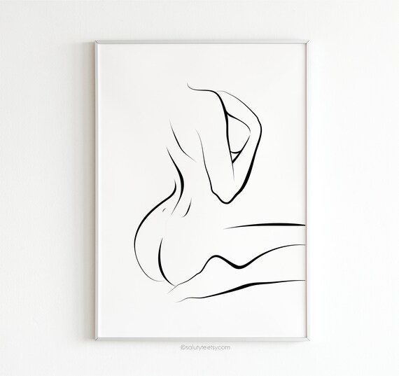 Erotic girl in chain drawing