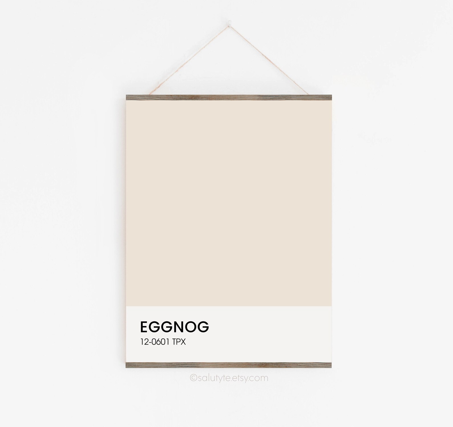 Eggnog Print Pantone Color Poster Pantone Card Print Etsy