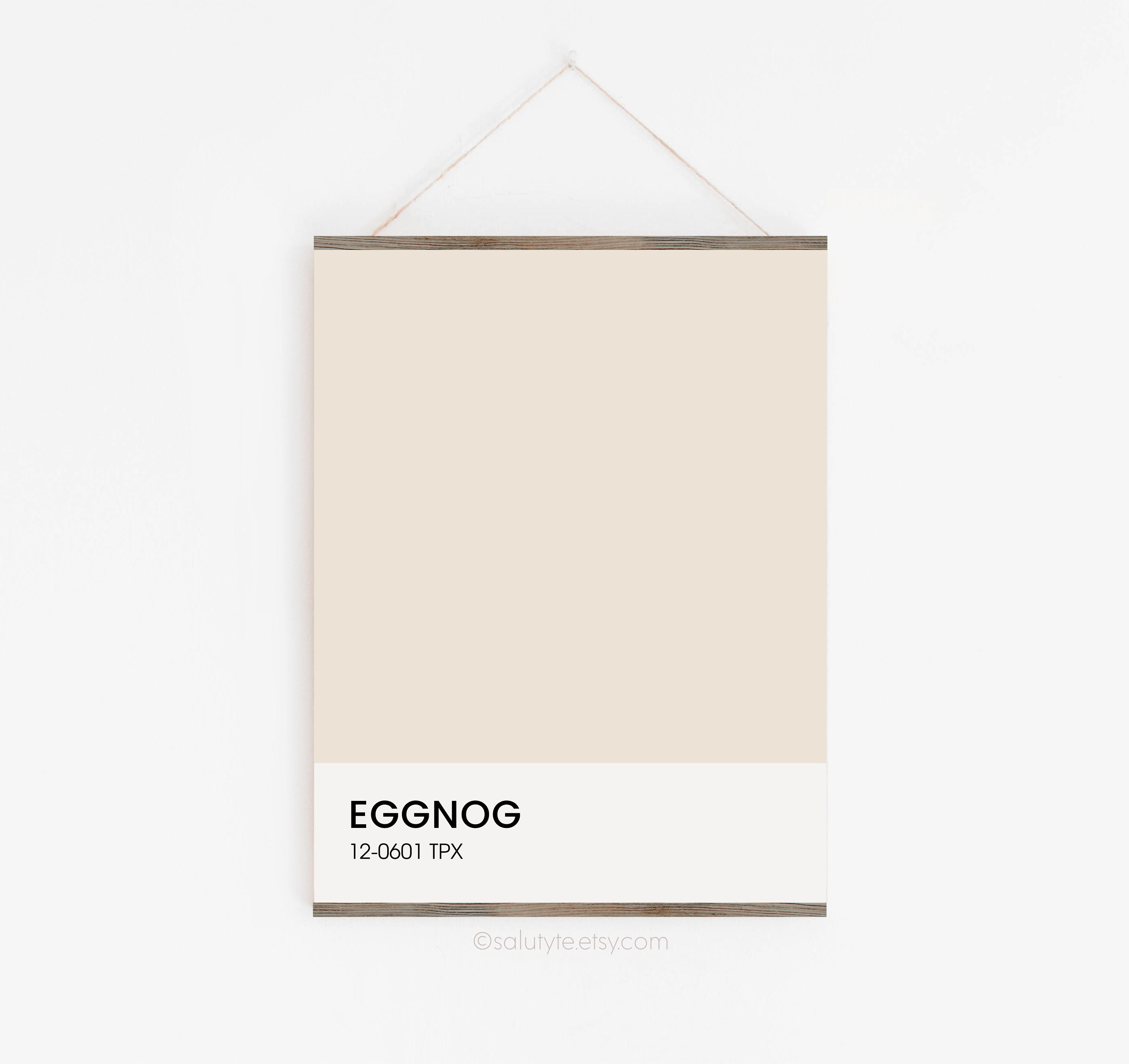 Eggnog Print Pantone Color Poster Pantone Card Print Etsy UK