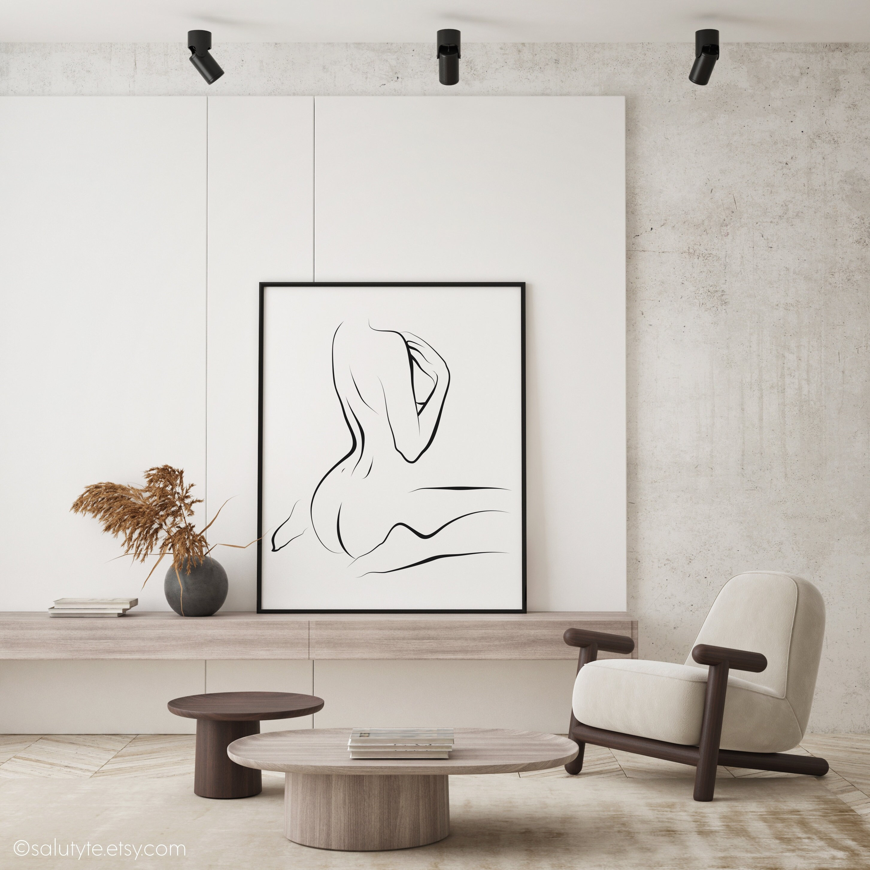 Minimalist Female Figure Line Art Print (digital Download) - Etsy