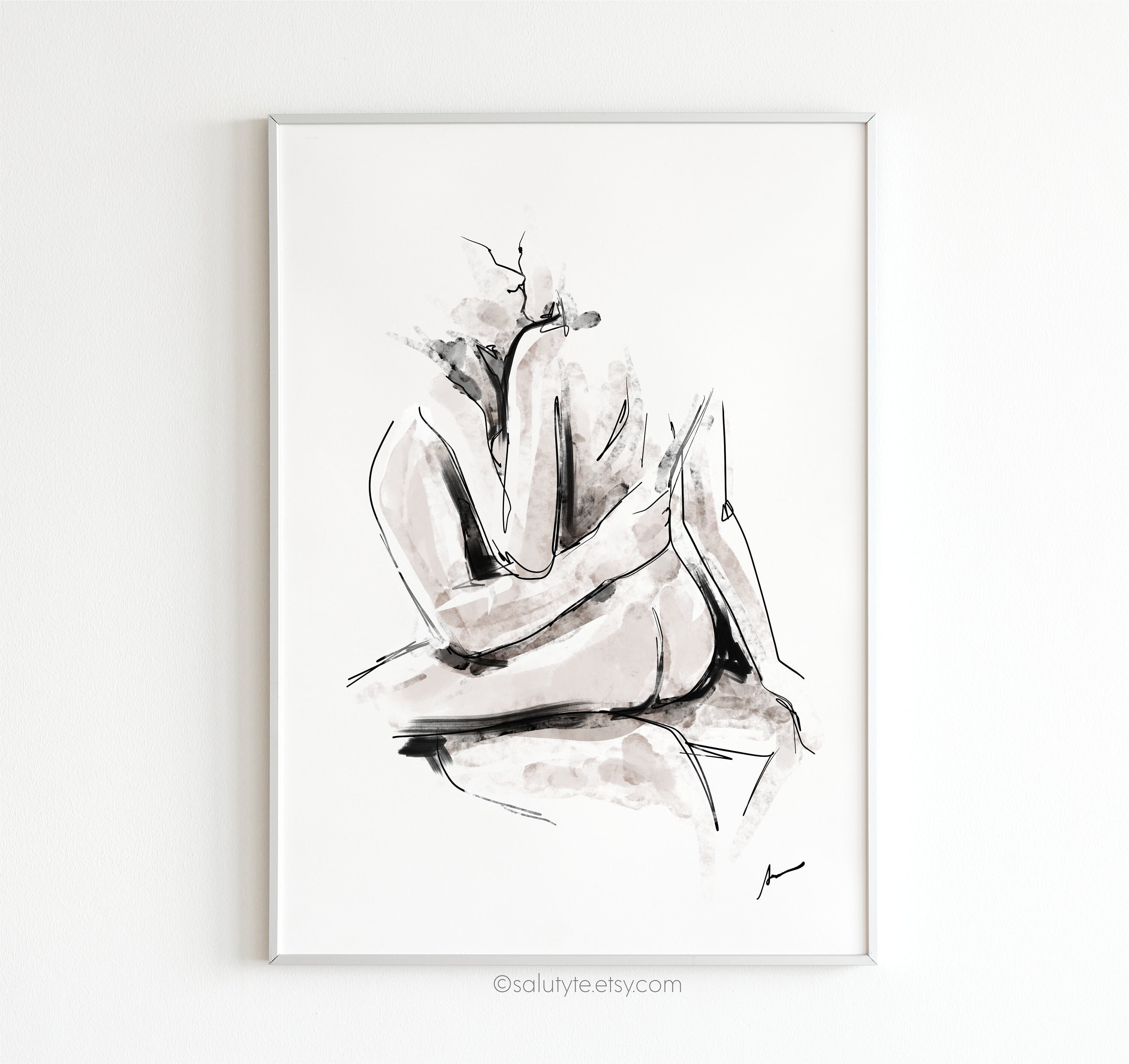 Erotic Art Print Intimate Couple Art Naked Sex Scene (Instant Download) -  Etsy