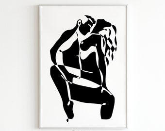 Black Couple Nude - Etsy