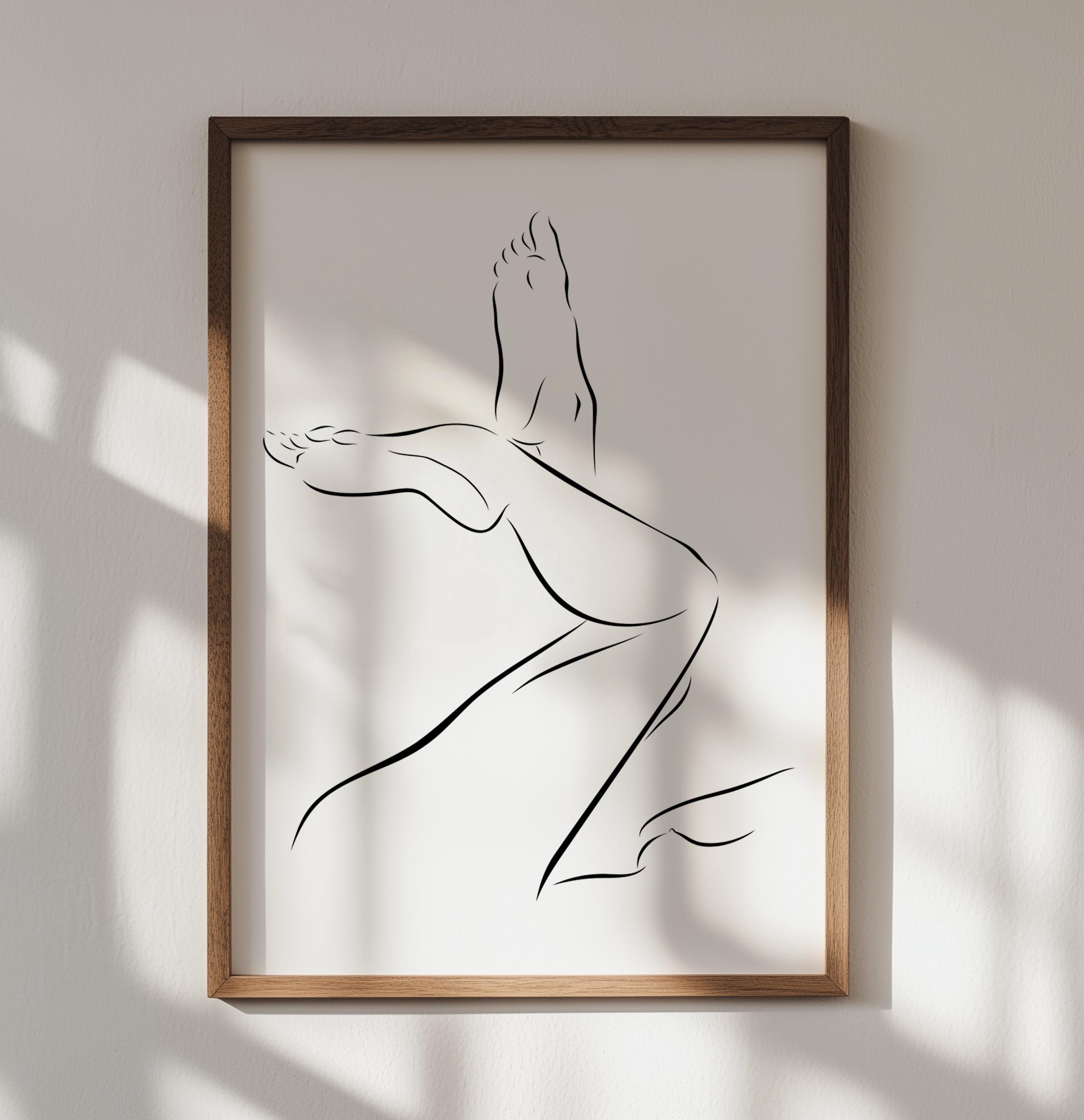 Tip Toe Line Art - Etsy