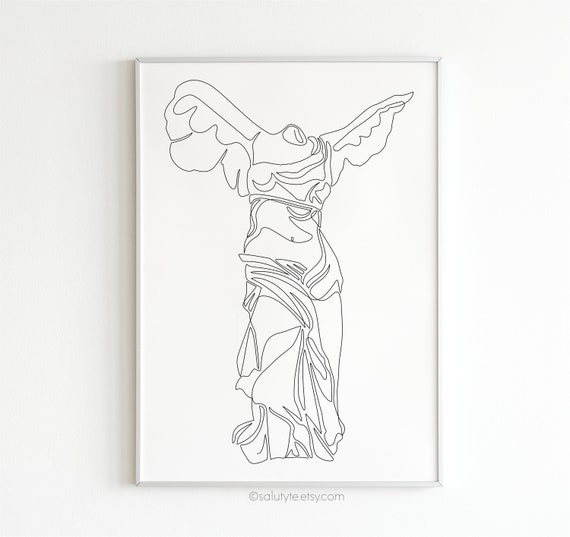 nike of samothrace drawing