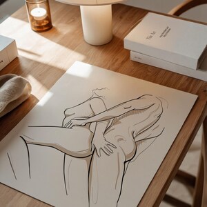 Sensual Couple Art Print: Intimate Lovers Sketch (digital Download) - Etsy