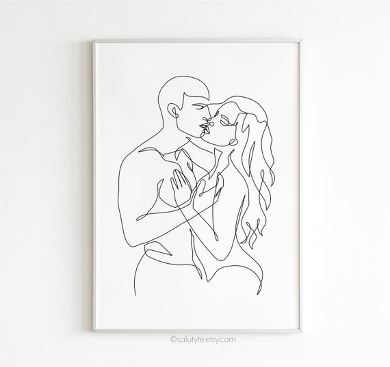Passionate Kiss Drawing Realistic