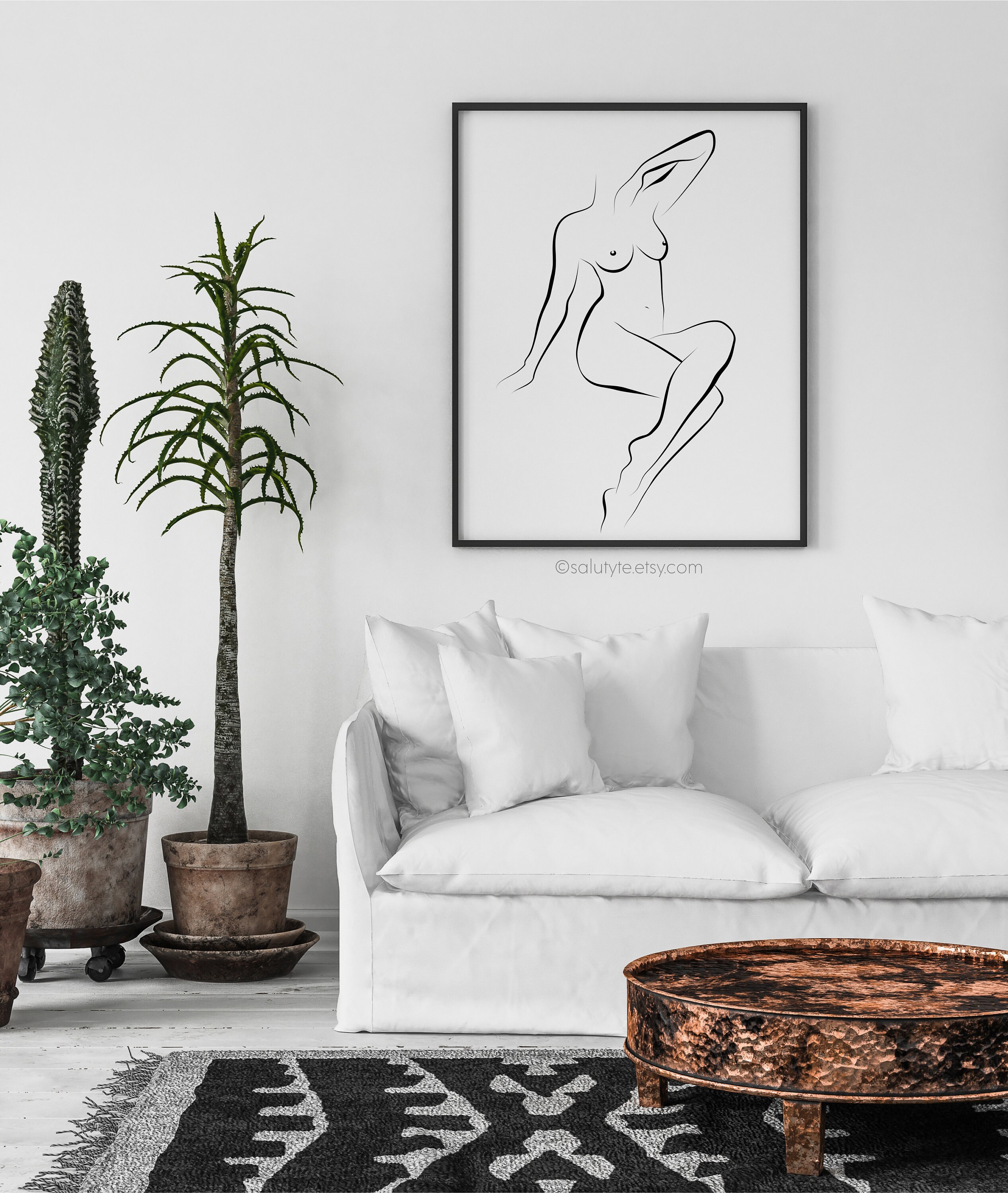 Female Line Art, Erotic Line Art, Nude Woman Art, Body Line Drawing, Nude Line Print, Sexy Drawing, Erotic Wall Art, Minimal Bathroom Decor