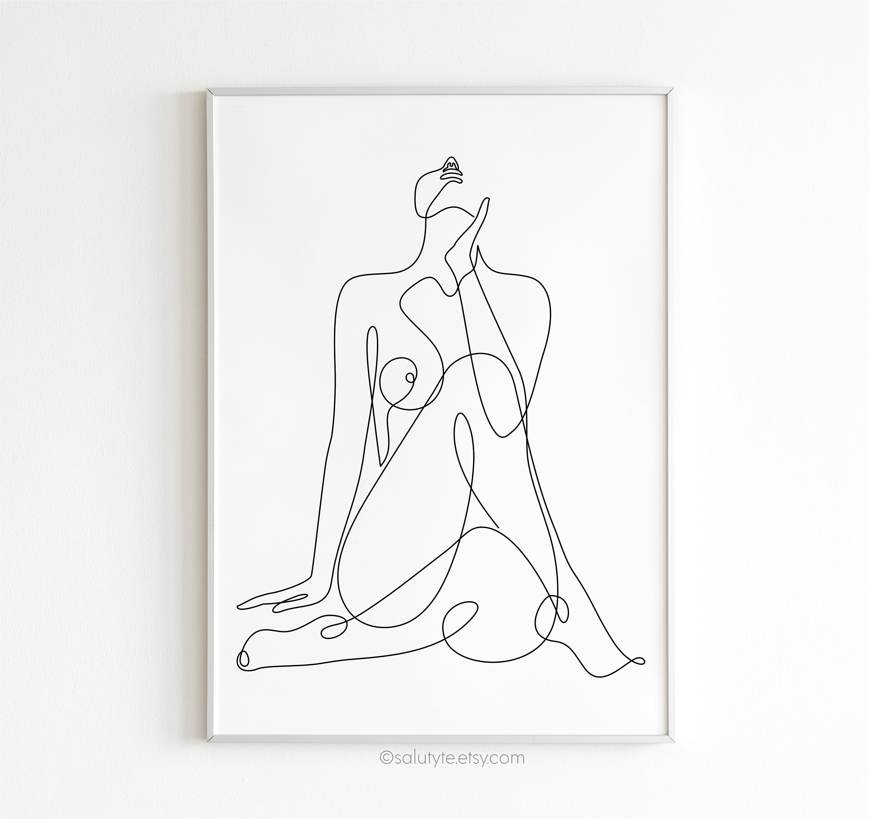 Art Nude Line Drawing Naked Prints