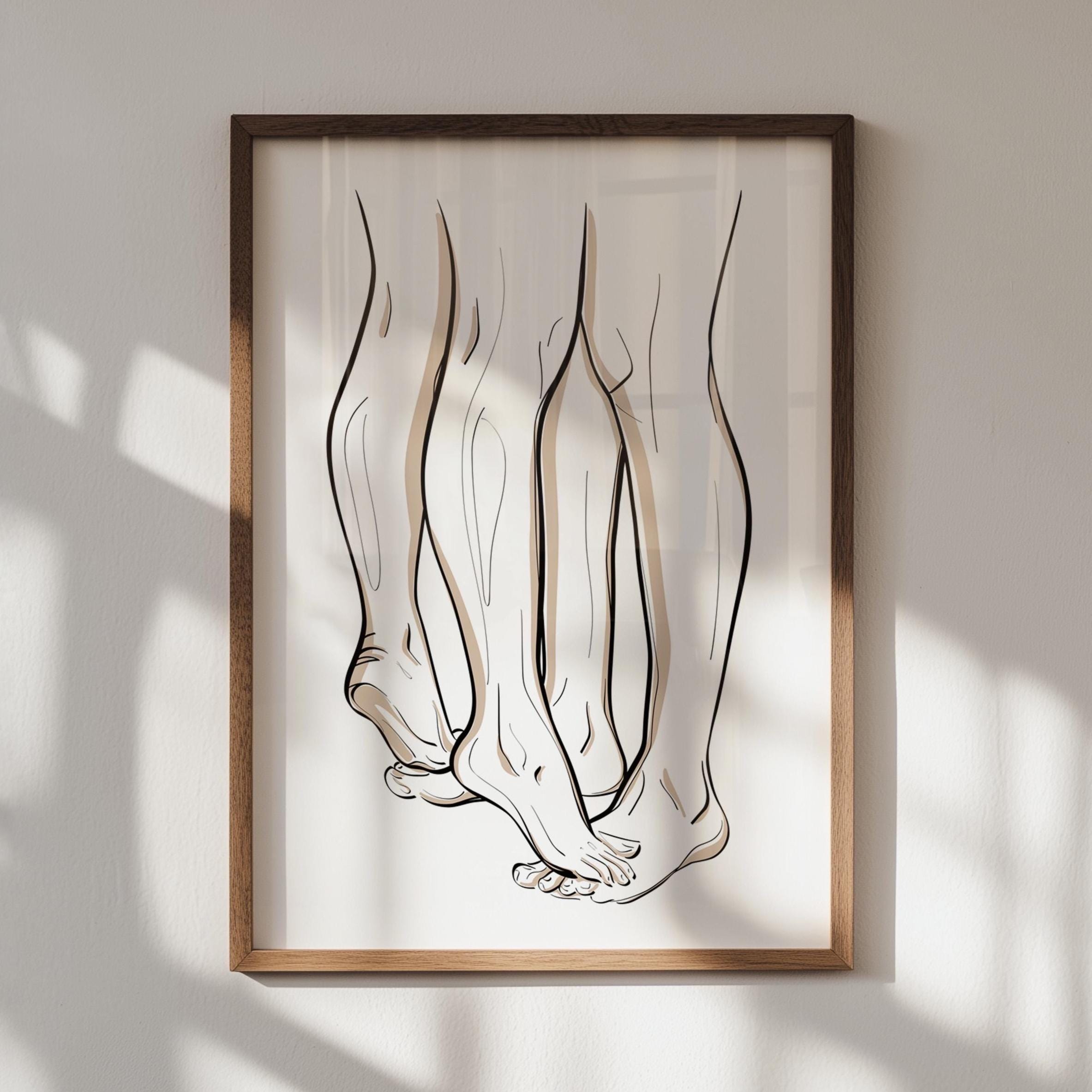 Tip Toe Line Art - Etsy