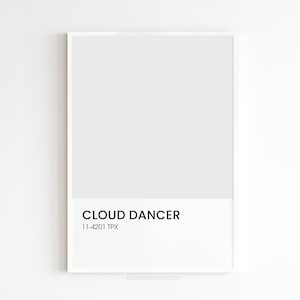 Cloud Dancer Color Print Pantone Color Poster Pantone Card Etsy France