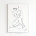 Erotic One Line Art, Nude Line Drawing, Sexy Drawing, Naked Prints, Female Body Printable Wall Art, Home Decor, Bedroom or Living Room Art.