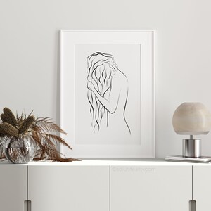 Nude Beach Girl Line Art Naked Woman Shower Poster Long Hair Girl In Nude Beach Girl Line Art Naked Woman Shower Poster Long Hair Girl In