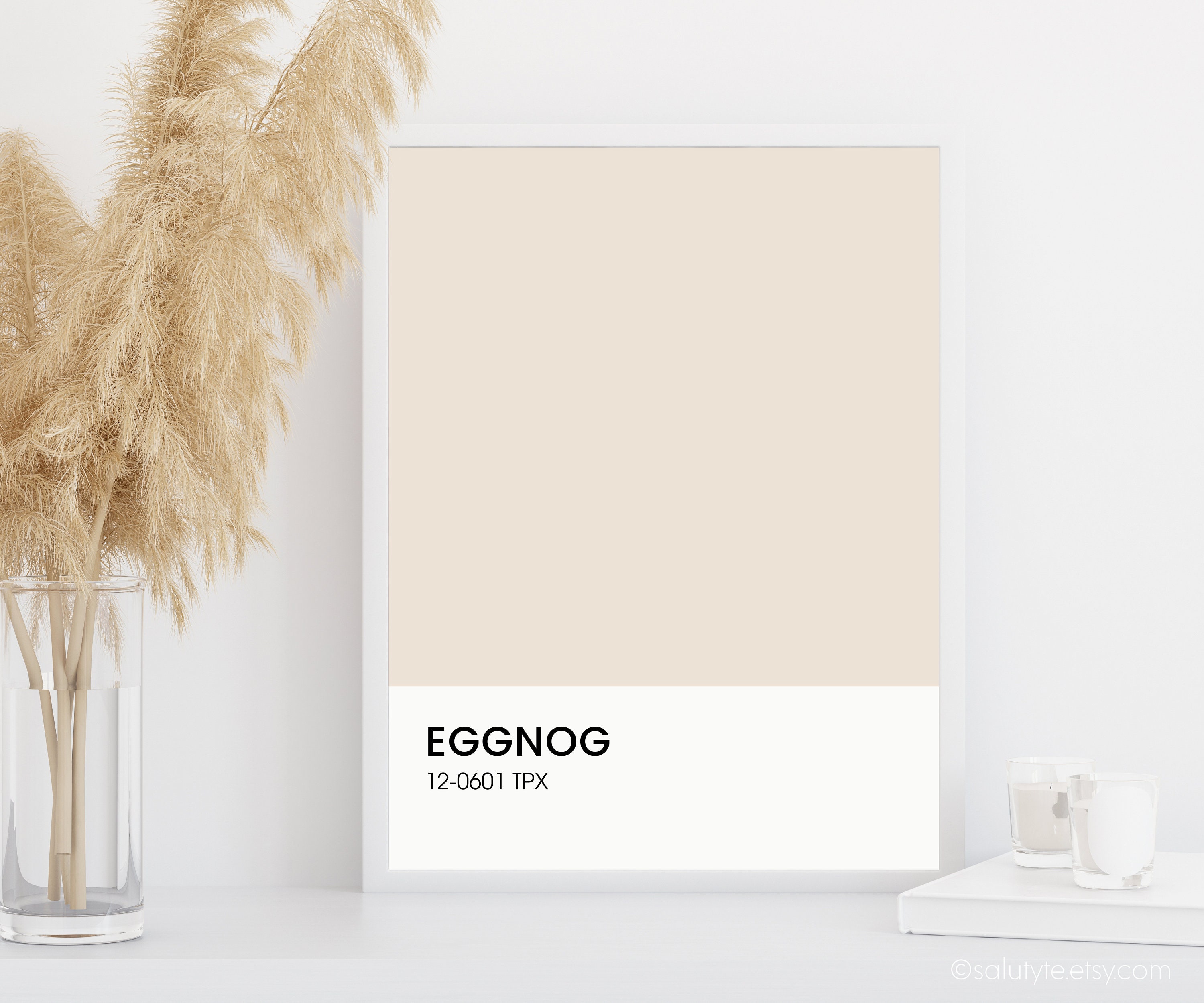 Eggnog Print Pantone Color Poster Pantone Card Print Etsy UK