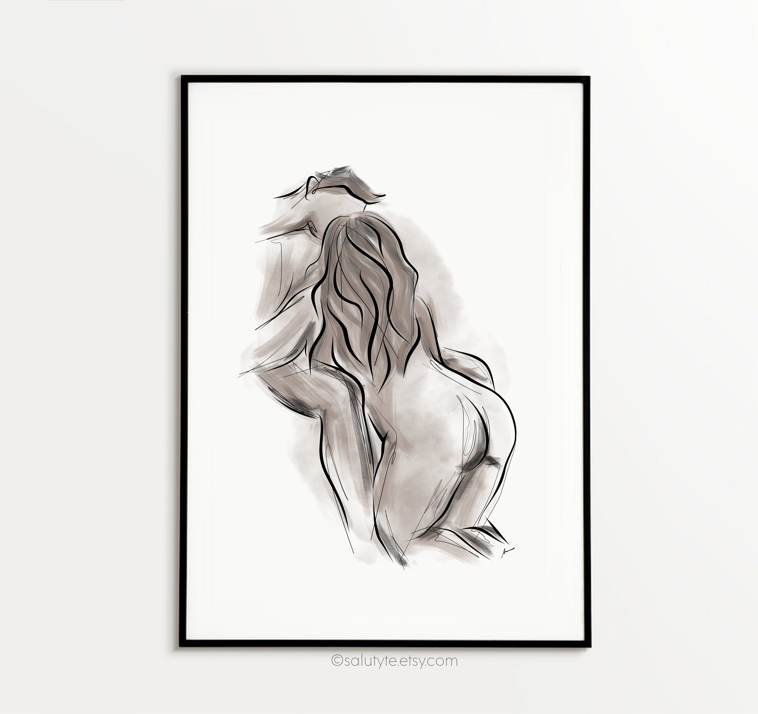 Couple Painting, Lovers Art, Erotic Art, Nude Art, Intimate Couple Art,  Love Scene Print, Sensual Art, Handmade Art, Printable Wall Art - Etsy  Norway