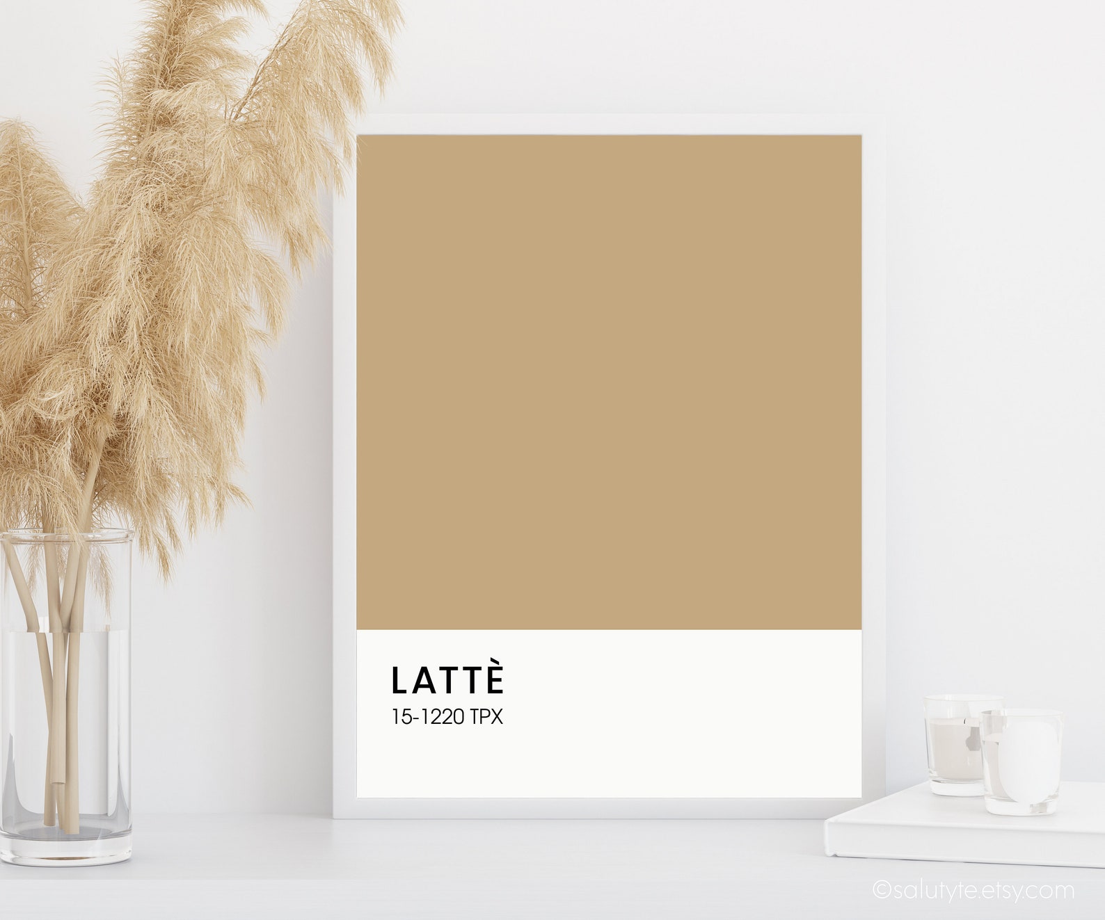 Lattè Print Pantone Color Poster Coffee Pantone Print Etsy