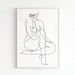 Curvy Woman Art Print, Gifts for Her, Body Positive Art, One Line Art, Woman Figure Art, Naked Art, Nude Line Art, Minimalist Home Decor 