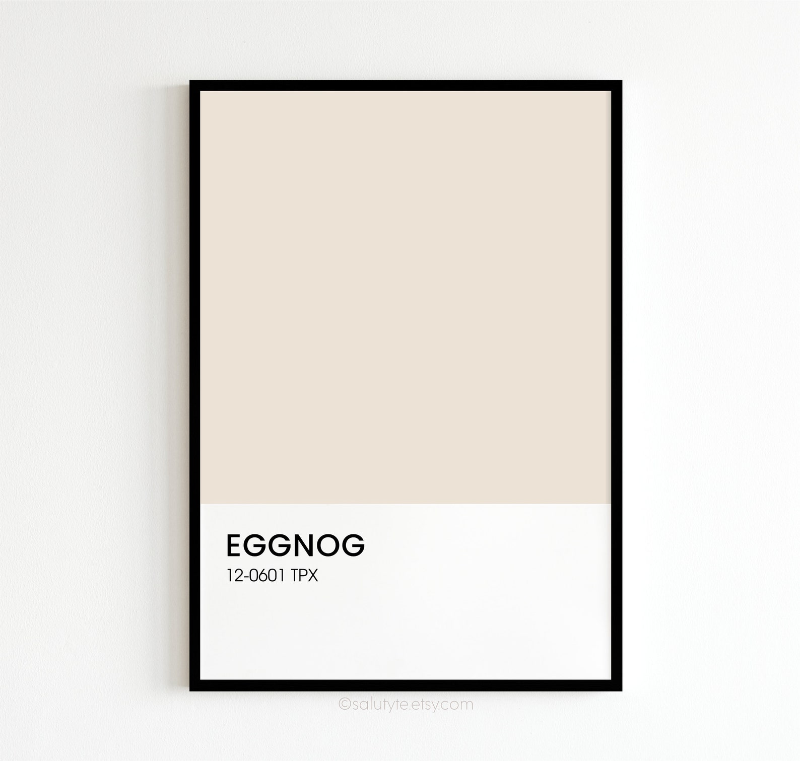 Eggnog Print Pantone Color Poster Pantone Card Print Etsy UK
