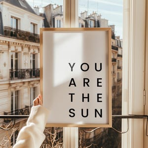 You Are The Sun Print: Minimalist Affirmation Art (Digital Download)