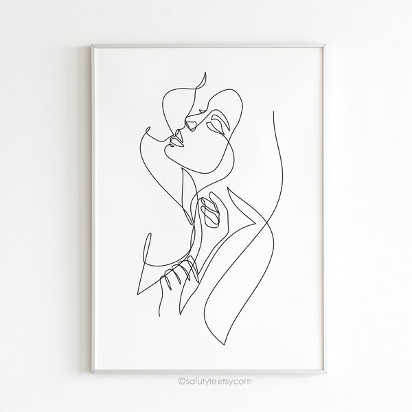 Nude Kissing Lesbian - Etsy