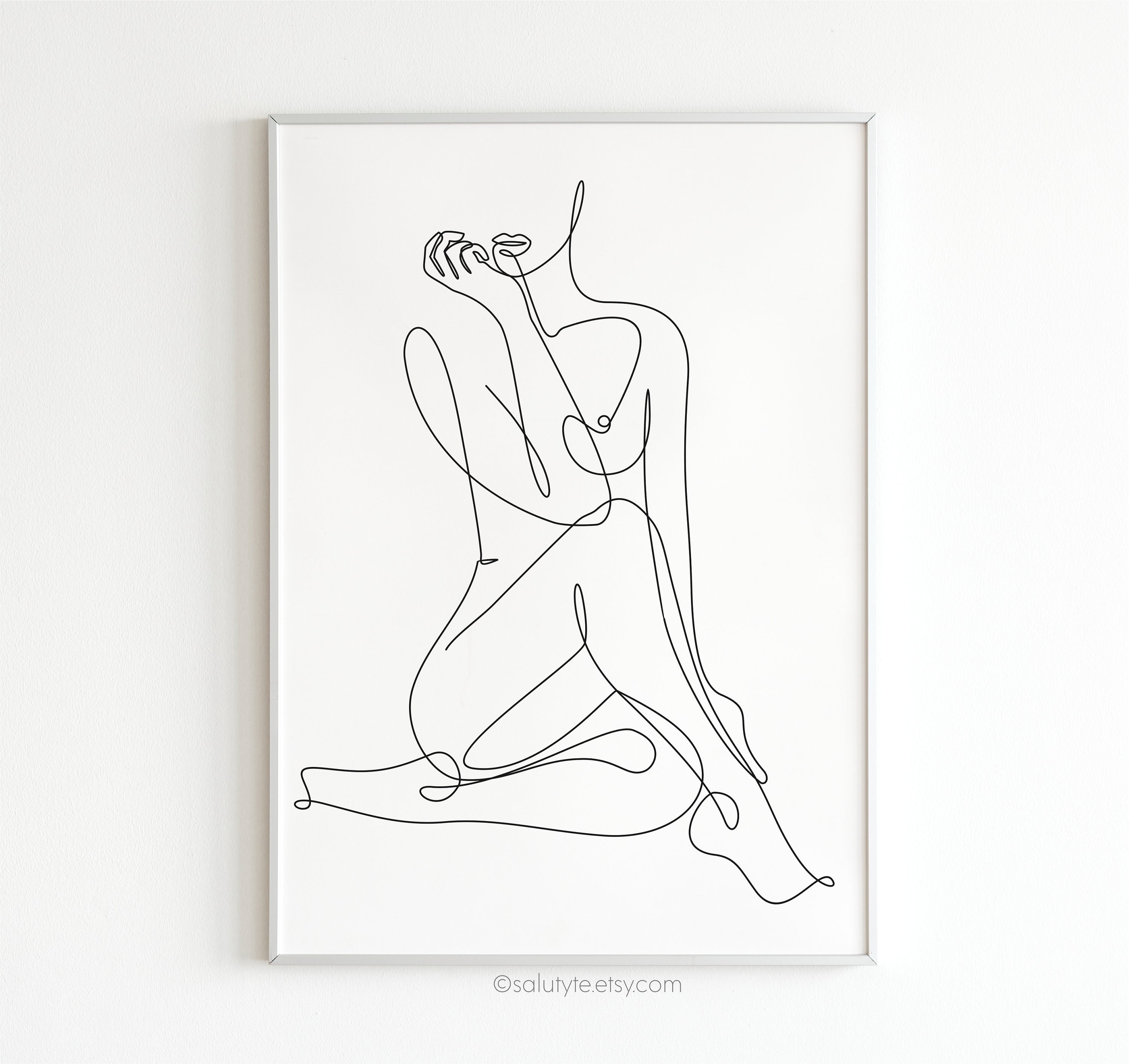 Erotic One Line Art Nude Line Art Sexy Fine Art Gift for - Etsy