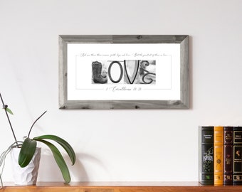 Love Sign | Verse Sign | Letter Picture Art | Alphabet Photography Letters | Valentine's Wedding Anniversary Gift | Street Letter Art