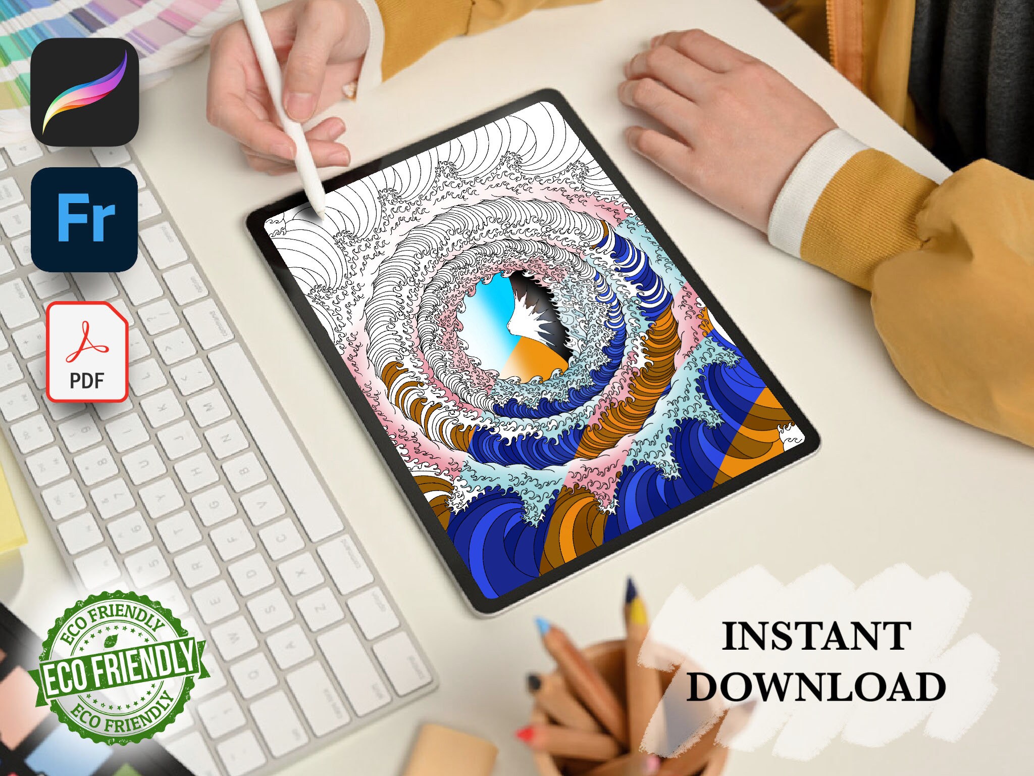 50 PAGES Adult Coloring Pages Original Intricate Patterns, Mandala