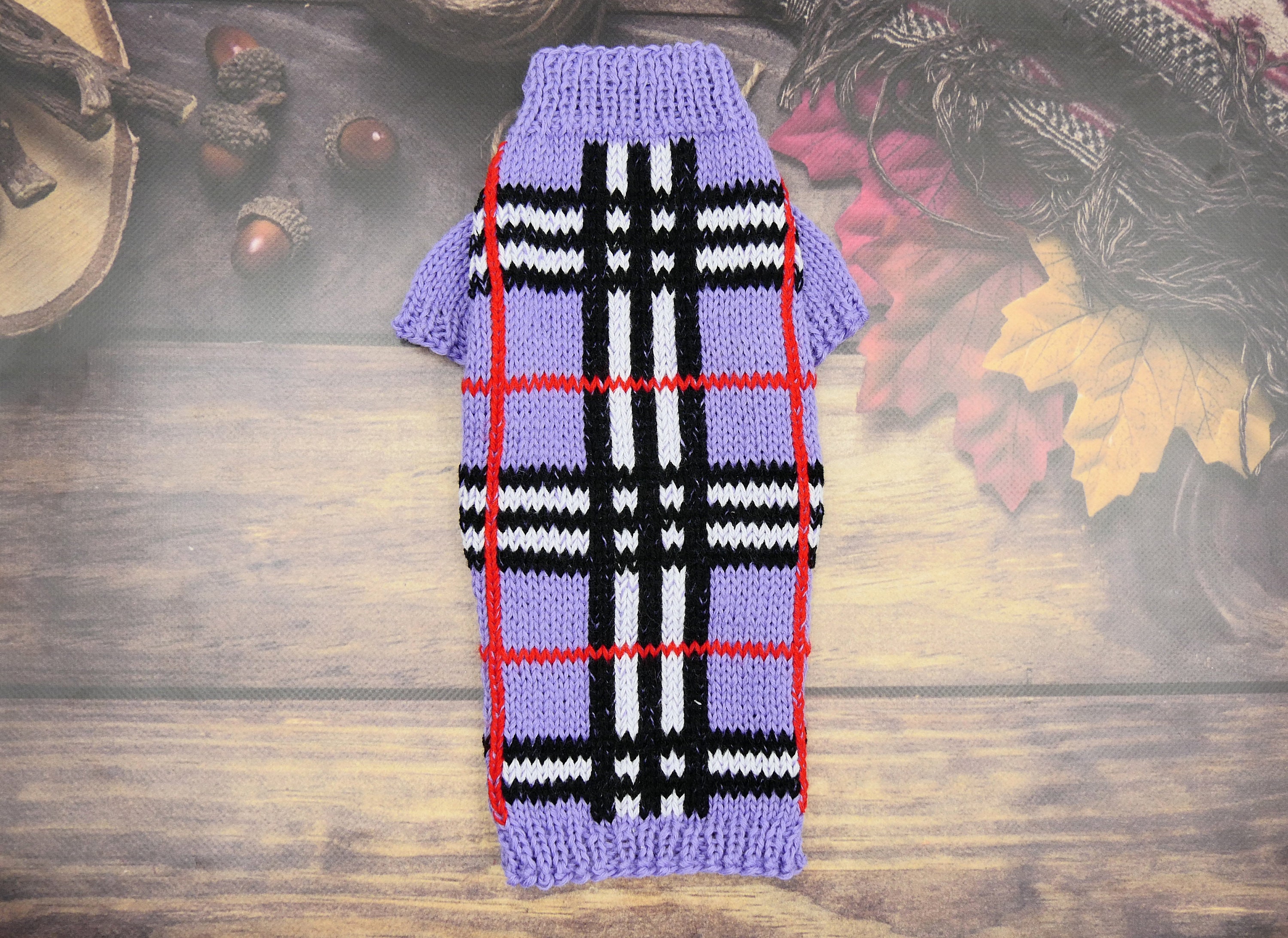 Dog clothes Dog sweater Burberry Style Knitted sweater for Etsy