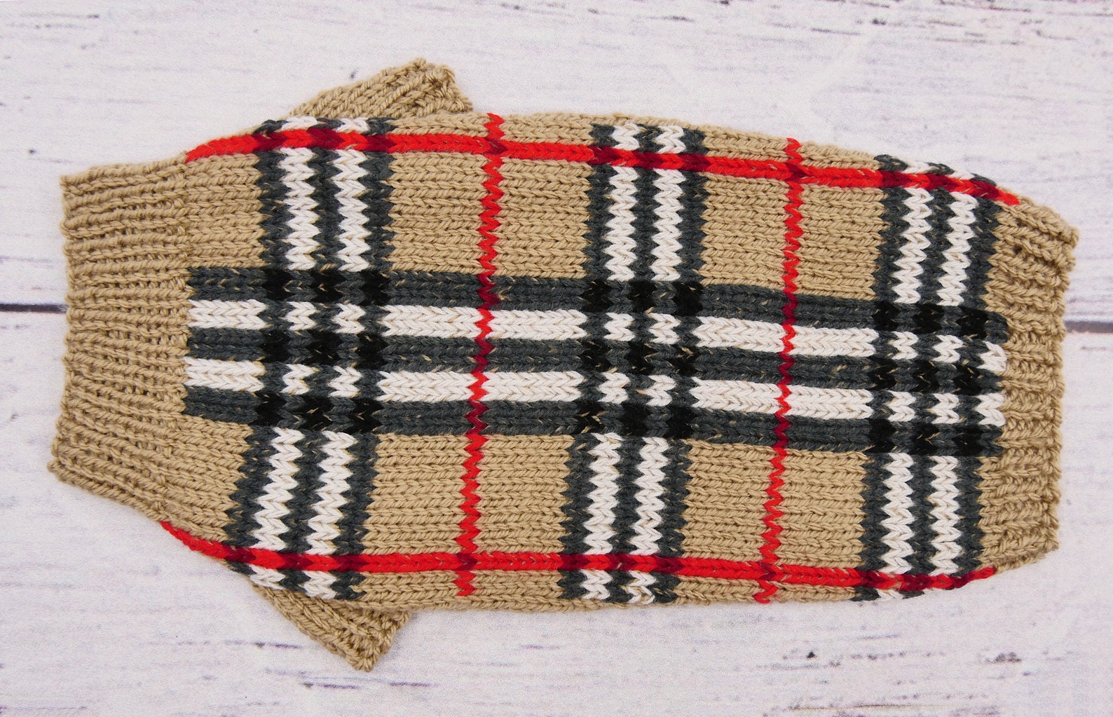 burberry print dog sweater