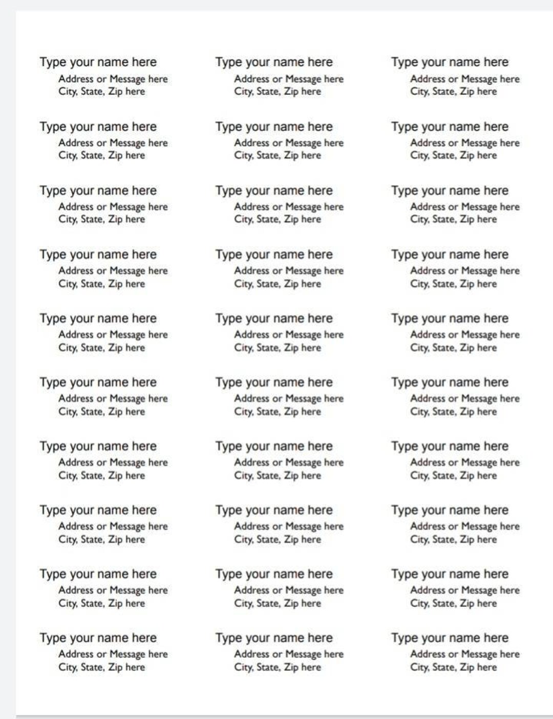 Personalized Adhesive Shipping Labels Etsy