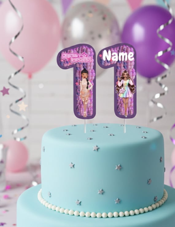 Dress to Impress Personalized Number 11 Cake Topper, DIY Birthday Party Decor, Downloadable- Printable - Etsy Singapore Dress to Impress Personalized Number 11 Cake Topper, DIY Birthday Party Decor, Downloadable- Printable - Etsy Singapore