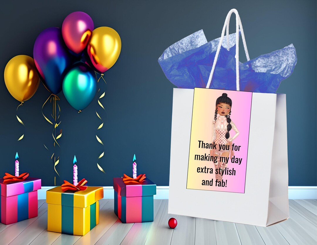 Dress to Impress Birthday Thank You Tags | Printable| Party Favors ...