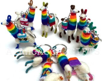 52 Llama Keychains, llama purse charm, keychains, llama, alpaca, alpaca keychains, llama gifts, tiny llama figurine, alpaca keyring bundles