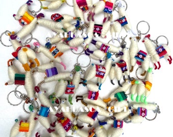 6 Llama Keychains, llama purse charm, keychains, llama, alpaca, alpaca keychains, llama gifts, tiny llama figurine, alpaca keyring bundles