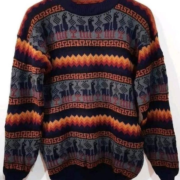 Alpaka-Pullover, peruanischer Pullover, Unisex-Pullover, peruanischer Alpaka-Pullover, peruanische Jacke, Peru-Pullover, Alpaka-Pullover, Boho-Pullover