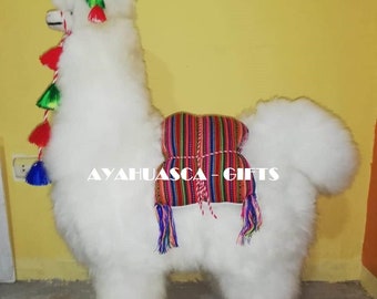 Big Alpaca fur toy Handmade, Animal Large stuffed alpaca, alpaca big, Big llama Soft alpaca Large Giant stuffed alpaca