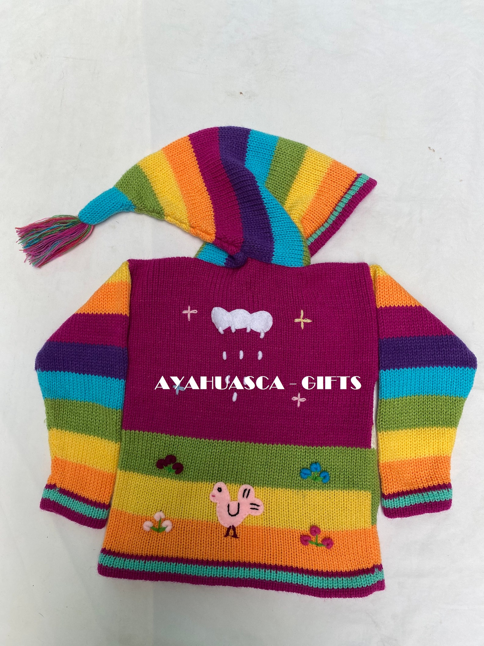 Toddler Stripe Hooded Knit Cardigan Sweater