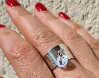 Bague large Argent 925 personnalisable