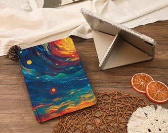 Color Sky Y+Flip With Pencil Holder iPad Case For iPad Air 6/7 iPad 9.7"10.2"10.9"11"12.9 inch Mini 7/6,iPad Pro iPad 2025 2024 Case
