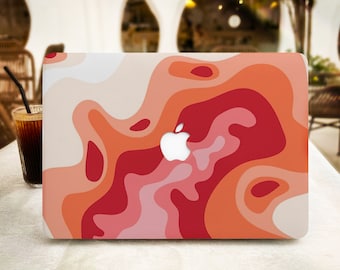 Art Wave strepen MacBook Case Cover voor Air 13 15 MacBook Case, M1 M2 Air 13 A2681, A2337, A2338, Pro 13 14 15 16, 2022 2021 2020 laptoptas