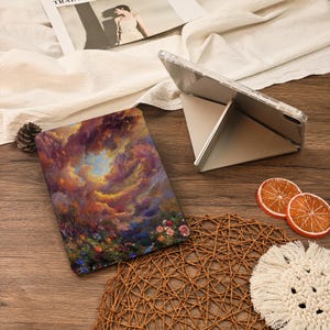 Oil Painting Y+Flip With Pencil Holder iPad Case For iPad Air 6/7 iPad 9.7&quot;10.2&quot;10.9&quot;11&quot;12.9 inch Mini 7/6,iPad Pro iPad 2025 2024 Case