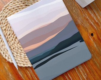 Lakeside Dusk iPad Case with Pencil Holder for iPad Air 4/5 iPad Pro 12.9&quot; 11&quot; 9.7&quot;, iPad Mini 6, iPad 9/8/7, 10.2&quot;, 2022/2021