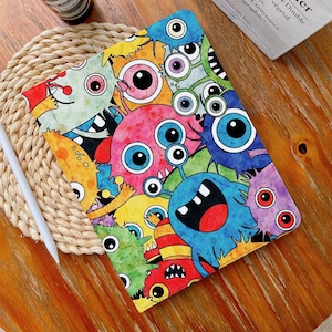 Funny Patterns iPad Case,13&quot;iPad Case,iPad Air 4/5/6 Case with Pencil Holder iPad Pro 12.9&quot; 11&quot; Mini 6/5/4,10/9/8/7,10.2&quot;,2024/2022/2021